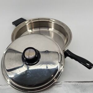 Americraft Healthy Gourmet 11.5" Stainless Steel Skillet Pan Lid USA